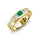 4 - Jayden 1.45 ctw Princess shape Emerald accented Lab Grown Diamonds Men Wedding Band (5.20 mm) 
