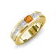 4 - Jayden 1.11 ctw Princess shape Citrine accented Lab Grown Diamonds Men Wedding Band (5.20 mm) 