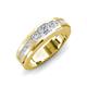 4 - Jayden 1.21 ctw Princess shape Moissanite accented Lab Grown Diamonds Men Wedding Band (5.20 mm) 