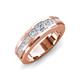 4 - Jayden 1.21 ctw Princess shape Moissanite accented Lab Grown Diamonds Men Wedding Band (5.20 mm) 