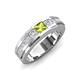 4 - Jayden 1.14 ctw Princess shape Peridot accented Lab Grown Diamonds Men Wedding Band (5.20 mm) 