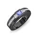 4 - Jayden 1.14 ctw Princess shape Tanzanite accented Lab Grown Diamonds Men Wedding Band (5.20 mm) 