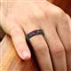 3 - Jayden 1.37 ctw Princess shape Ruby accented Black Diamonds Men Wedding Band (5.20 mm) 