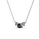 2 - Raia Black and White Diamond Three Stone Pendant 