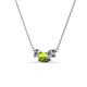 2 - Raia Peridot and Diamond Three Stone Pendant 