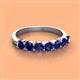 3 - Kathleen 3.40 mm Round Blue Sapphire Wedding Band 