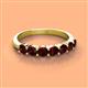 3 - Kathleen 3.40 mm Round Red Garnet Wedding Band 