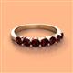 3 - Kathleen 3.40 mm Round Red Garnet Wedding Band 