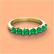 3 - Kathleen 3.40 mm Round Emerald Wedding Band 