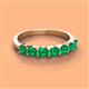 3 - Kathleen 3.40 mm Round Emerald Wedding Band 