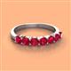 3 - Kathleen 3.40 mm Round Ruby Wedding Band 