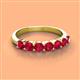 3 - Kathleen 3.40 mm Round Ruby Wedding Band 