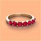 3 - Kathleen 3.40 mm Round Ruby Wedding Band 
