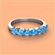 3 - Kathleen 3.40 mm Round Blue Topaz Wedding Band 