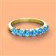 3 - Kathleen 3.40 mm Round Blue Topaz Wedding Band 