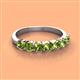 3 - Kathleen 3.40 mm Round Peridot Wedding Band 