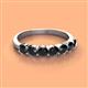 3 - Kathleen 3.40 mm Round Black Diamond Wedding Band 