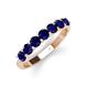 4 - Kathleen 3.40 mm Round Blue Sapphire Wedding Band 