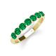 4 - Kathleen 3.40 mm Round Emerald Wedding Band 