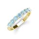 4 - Kathleen 3.40 mm Round Aquamarine Wedding Band 