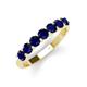 4 - Kathleen 3.40 mm Round Blue Sapphire Wedding Band 