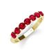 4 - Kathleen 3.40 mm Round Ruby Wedding Band 