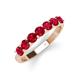 4 - Kathleen 3.40 mm Round Ruby Wedding Band 