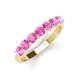 4 - Kathleen 3.40 mm Round Pink Sapphire Wedding Band 