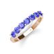 4 - Kathleen 3.40 mm Round Tanzanite Wedding Band 