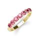 4 - Kathleen 3.40 mm Round Pink Tourmaline Wedding Band 