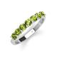 4 - Kathleen 3.40 mm Round Peridot Wedding Band 