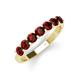 4 - Kathleen 3.40 mm Round Red Garnet Wedding Band 