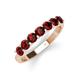 4 - Kathleen 3.40 mm Round Red Garnet Wedding Band 