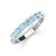 4 - Kathleen 3.40 mm Round Aquamarine Wedding Band 