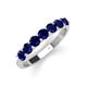 4 - Kathleen 3.40 mm Round Blue Sapphire Wedding Band 