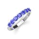 4 - Kathleen 3.40 mm Round Tanzanite Wedding Band 