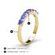 5 - Kathleen 3.40 mm Round Tanzanite Wedding Band 