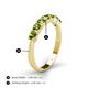 5 - Kathleen 3.40 mm Round Peridot Wedding Band 