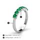 5 - Kathleen 3.40 mm Round Emerald Wedding Band 