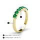 5 - Kathleen 3.40 mm Round Emerald Wedding Band 