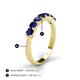 5 - Kathleen 3.40 mm Round Blue Sapphire Wedding Band 