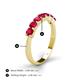 5 - Kathleen 3.40 mm Round Ruby Wedding Band 