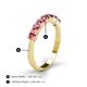5 - Kathleen 3.40 mm Round Pink Tourmaline Wedding Band 