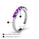5 - Kathleen 3.40 mm Round Amethyst Wedding Band 