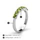 5 - Kathleen 3.40 mm Round Peridot Wedding Band 