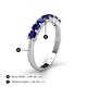 5 - Kathleen 3.40 mm Round Blue Sapphire Wedding Band 