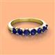 3 - Kathleen 3.40 mm Round Blue Sapphire Wedding Band 