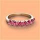 3 - Kathleen 3.40 mm Round Pink Tourmaline Wedding Band 