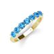 4 - Kathleen 3.40 mm Round Blue Topaz Wedding Band 