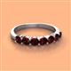 3 - Kathleen 3.40 mm Round Red Garnet Wedding Band 
